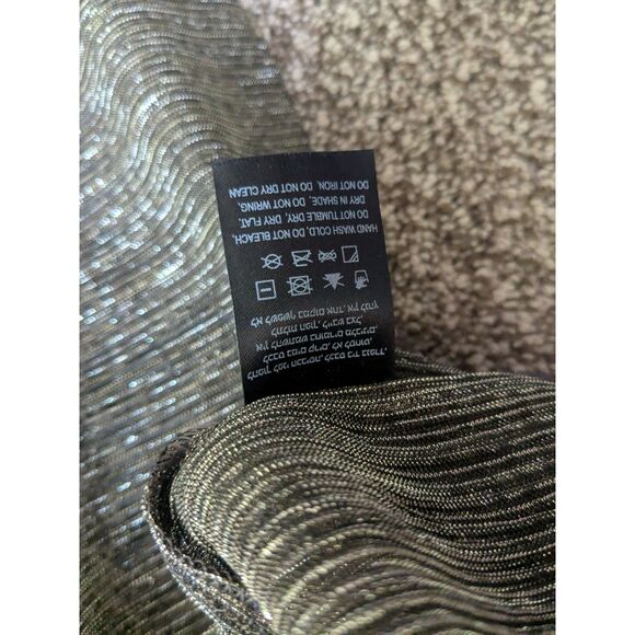 Sabina Musayev Black  & Gold Ray Metallic Dress - Large - Shoulder ties - Picture 8 of 11